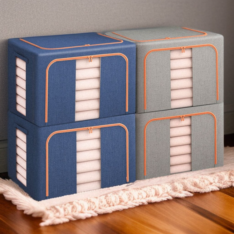 철골 대용량 투명 의류 수납함 제품 이미지