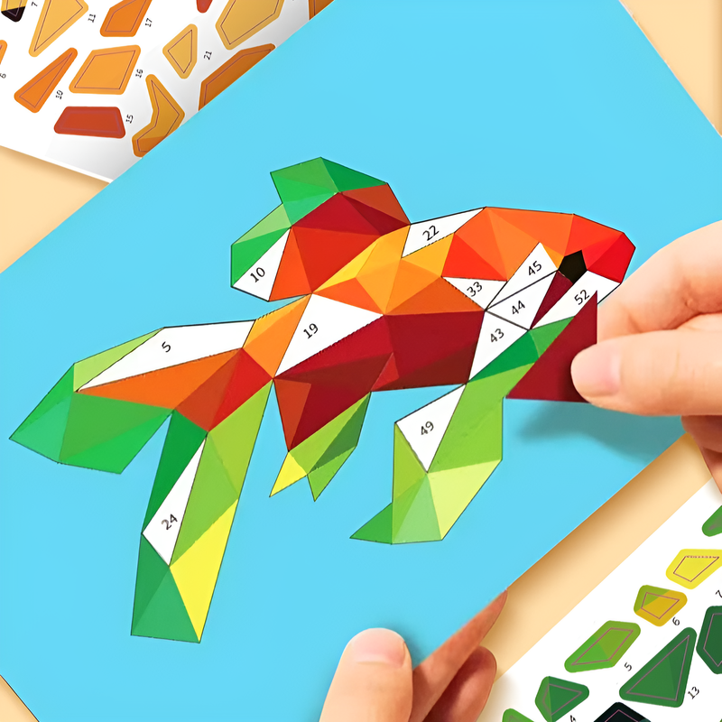 Libro de collage geométrico 3D