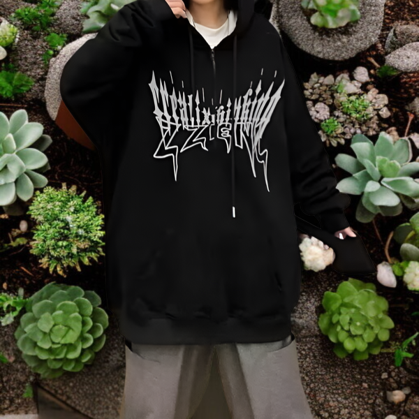 メンズフード付きスウェットシャツ春と秋ゆったりトレンドブランドスウェットシャツレタープリント万能ジャケット2024プラスベルベットスウェットシャツ