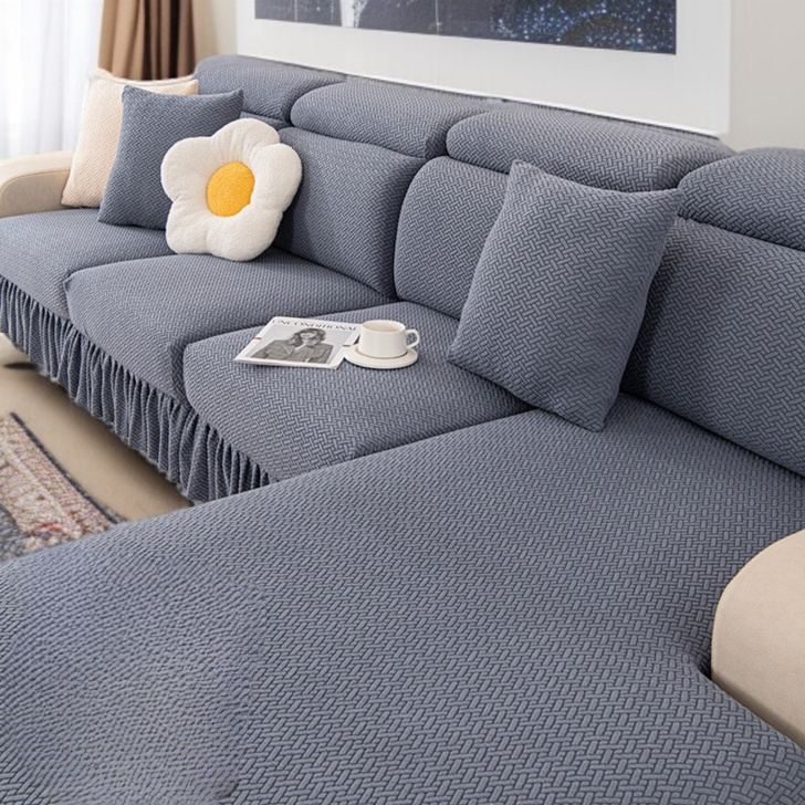 게으름뱅이 사계절용 올백 소파 커버 스판 자카르 가죽 소파 커버 전판 가죽 소파 커버 고양이 잡이 올백 게으름뱅이 소파 커버