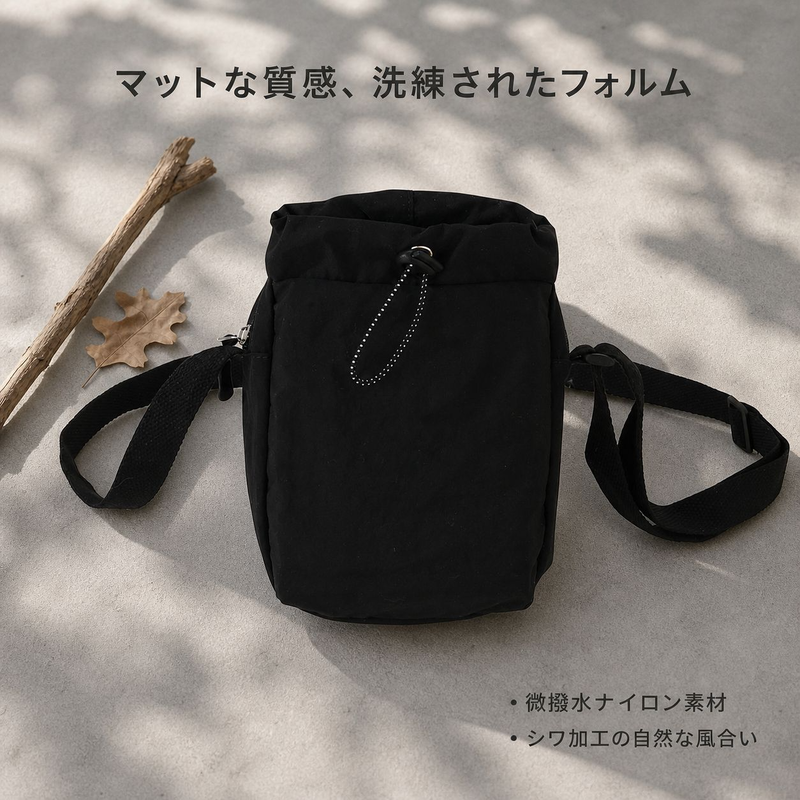 アウトドアスポーツ用ナイロン巾着携帯ショルダーバッグ レジャーハイキング防水
