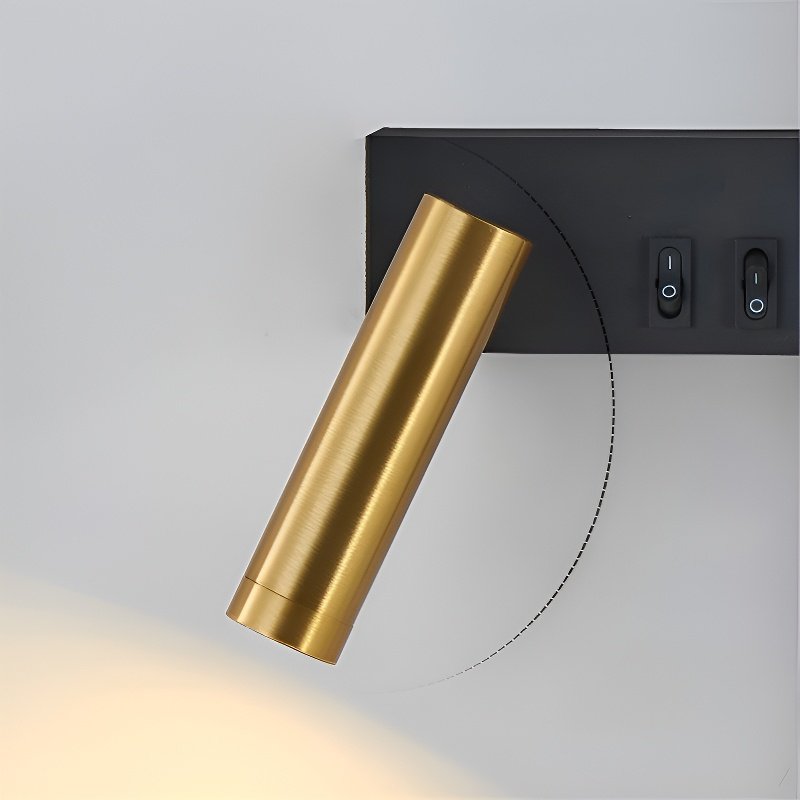 北歐臥室床頭燈帶