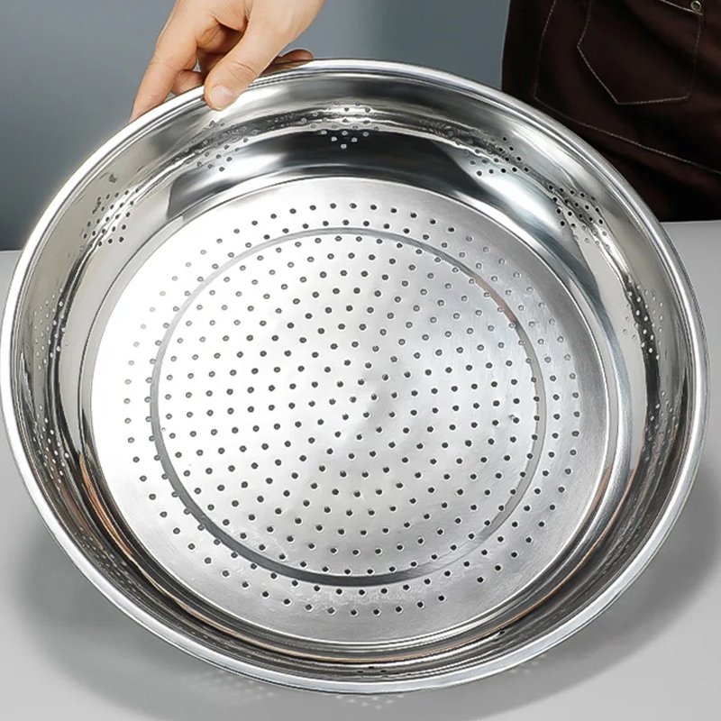 Multi functional circular steaming tray