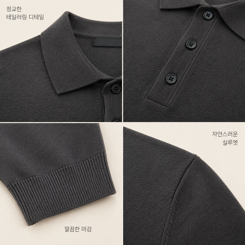 심플 올드머니 스타일 남성 니트 이너웨어