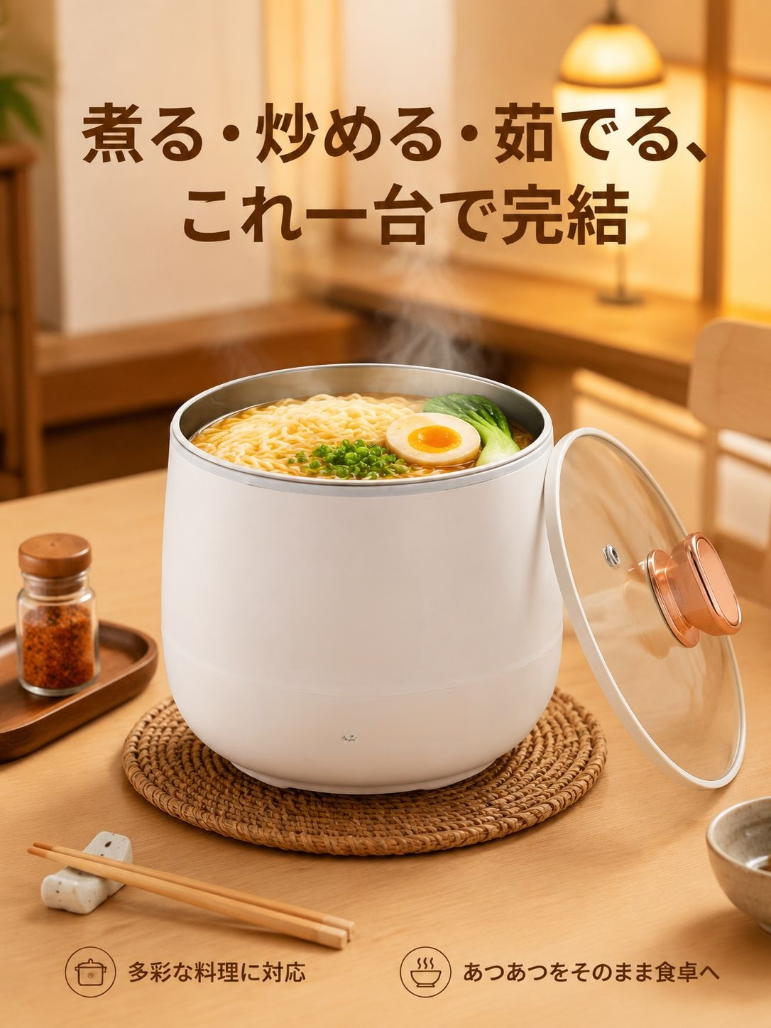 家庭用ミニセラミック炊飯器 多用途炊飯鍋