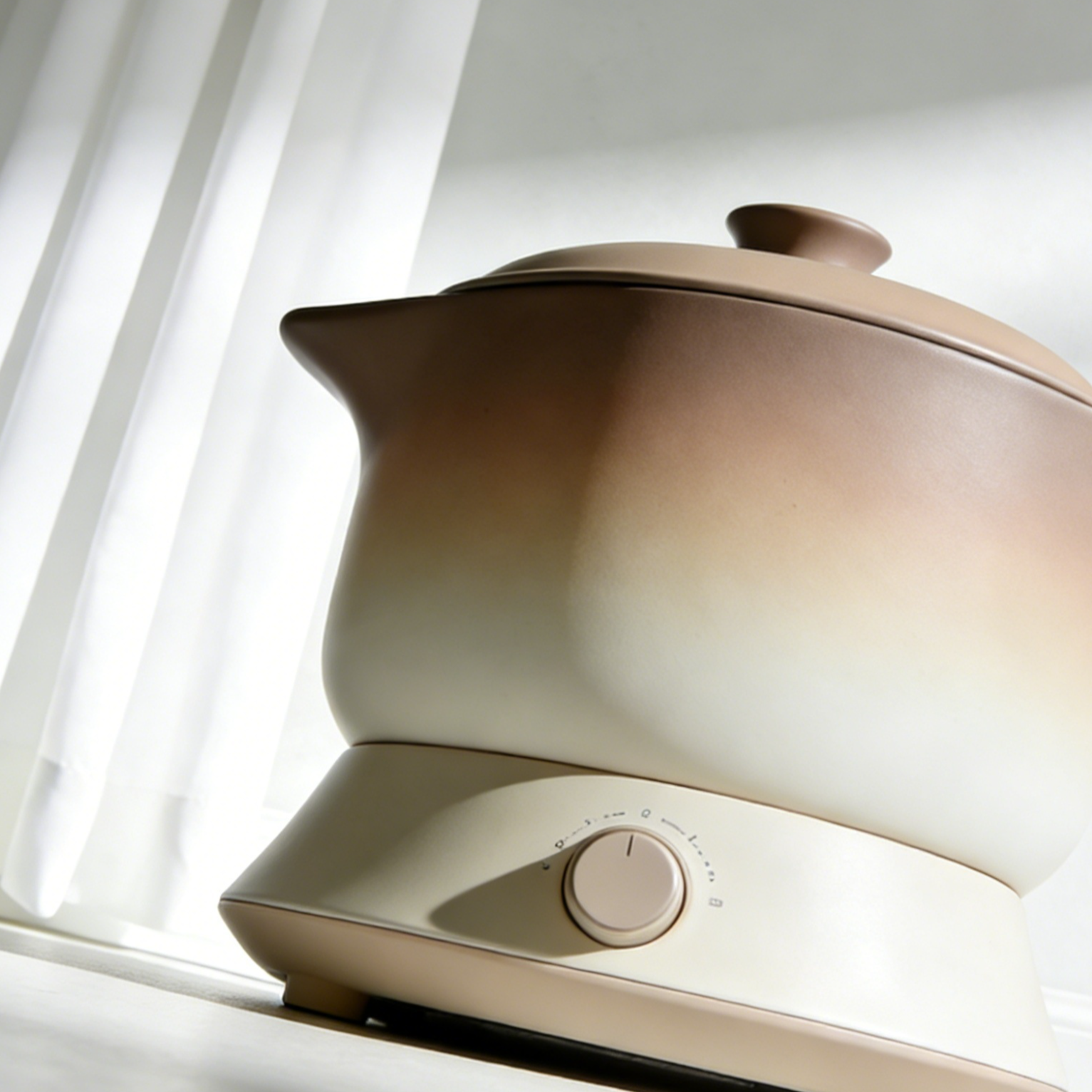 Detalle del diseño de la olla eléctrica de cerámica multifuncional