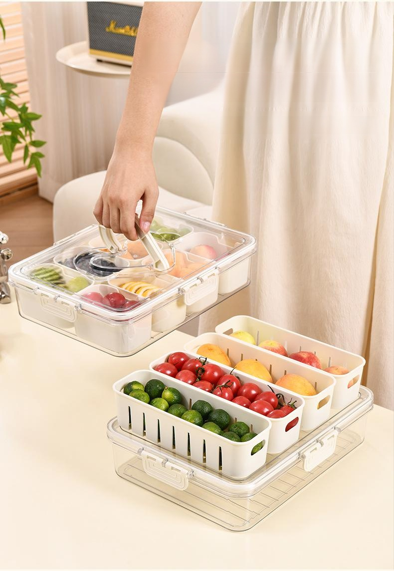 Organizador transparente de ensaladas y especias