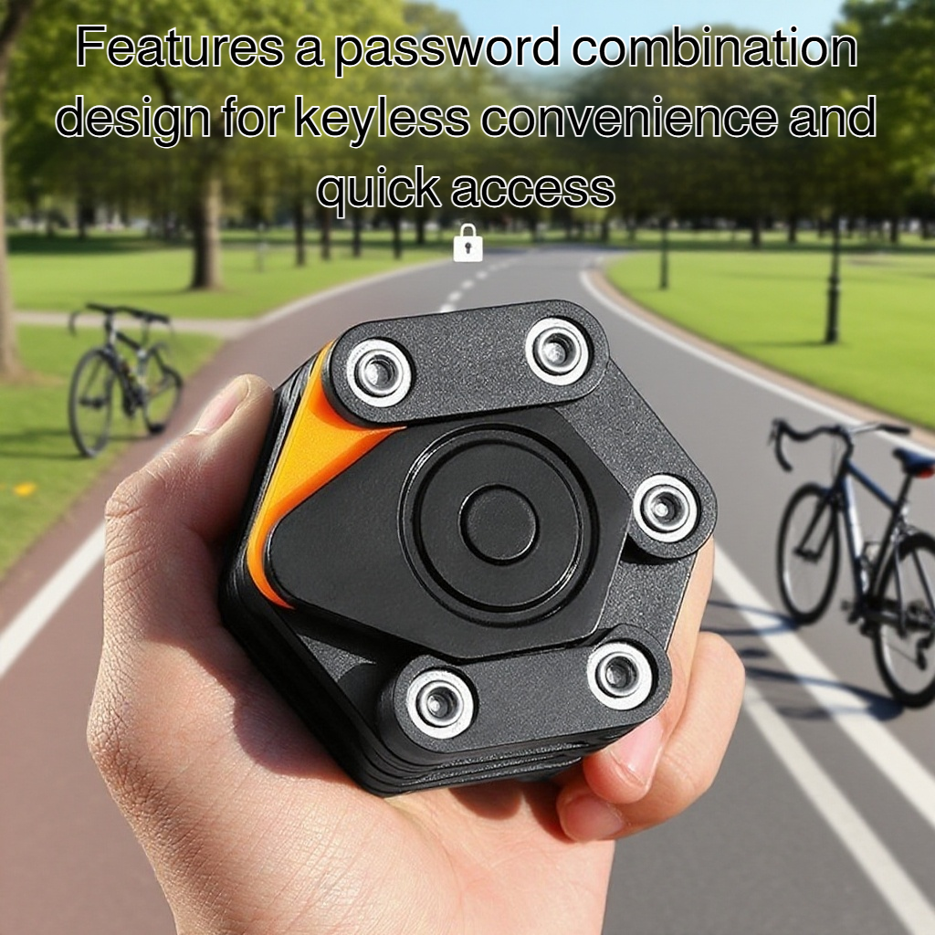 Folding bicycle lock