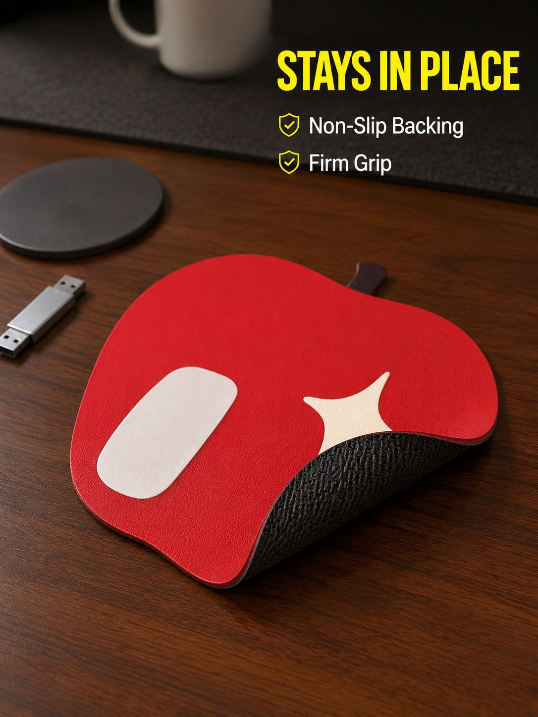 Cartoon Fruit Shaped PU Leather Mouse Pad