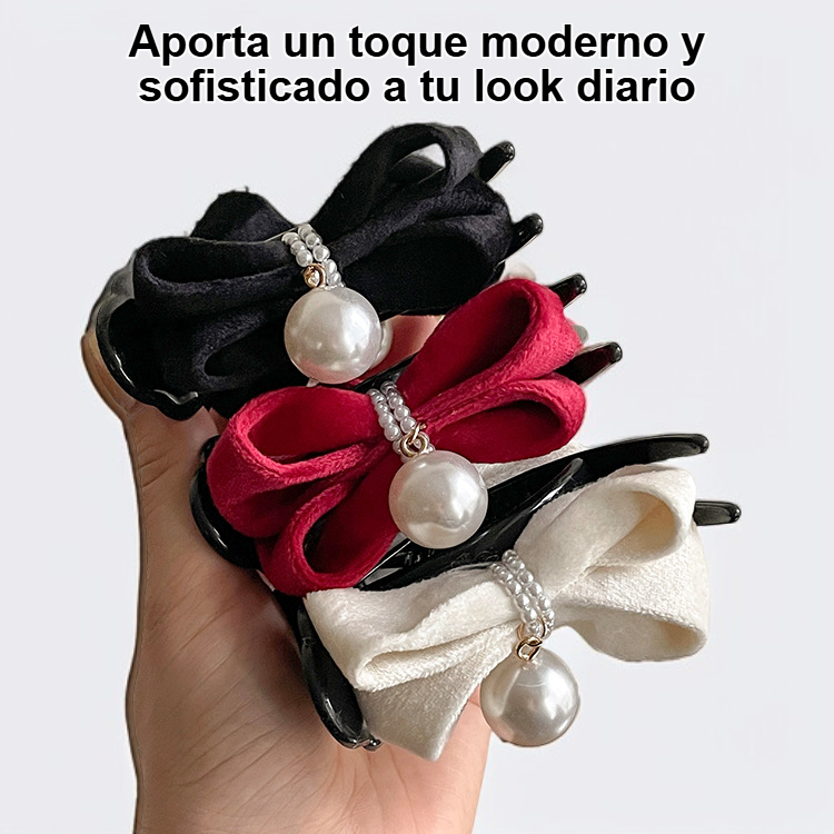 Detalle de la pinza para cola de caballo alta