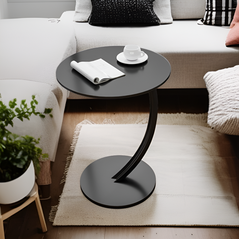 미니 원형 침대 머리맡 티테이블 소형 다기능 이동식 테이블 침실 및 거실용