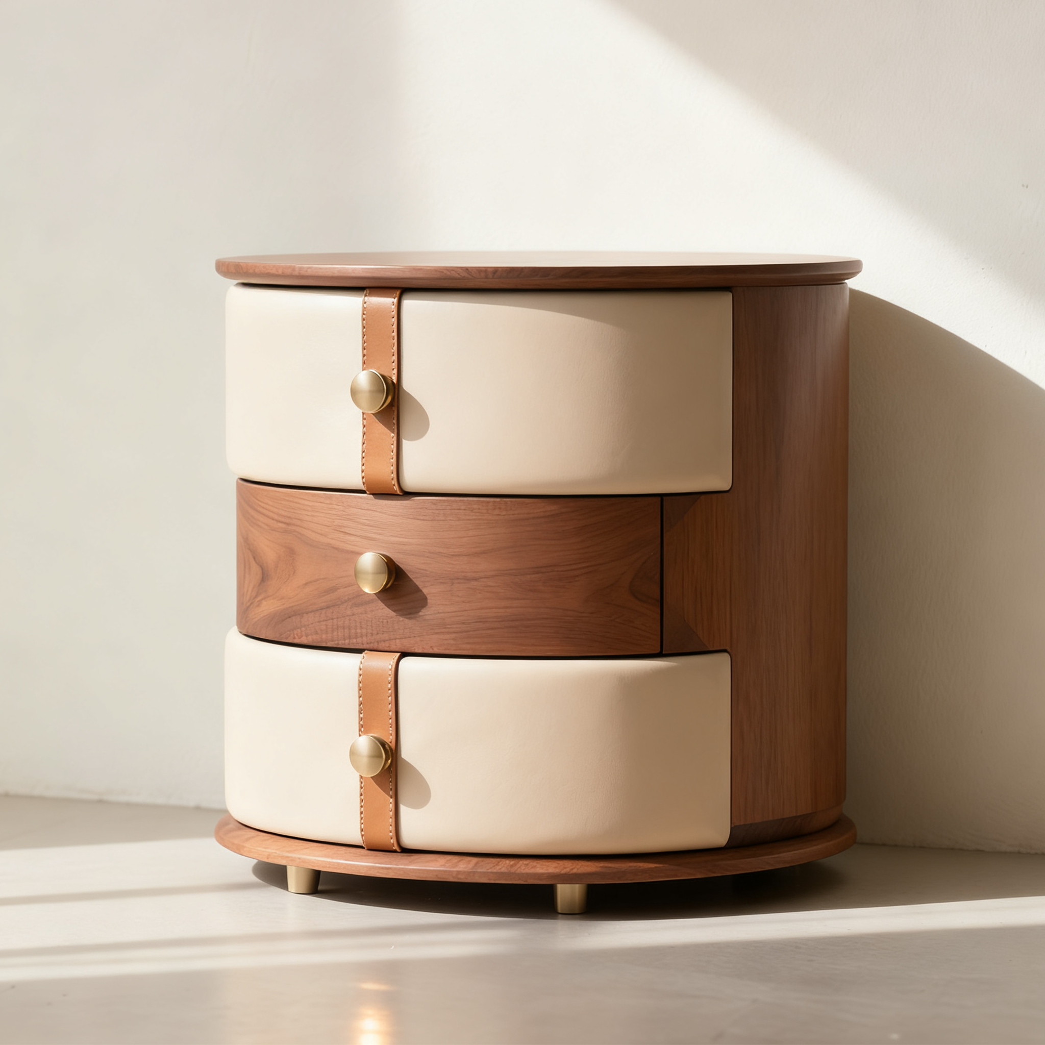 모던 인테리어에 어울리는 원형 서랍장
