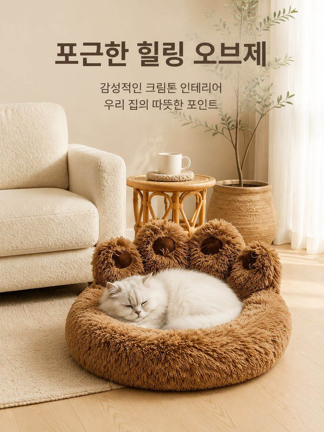 카툰 곰발바닥 반려동물 매트