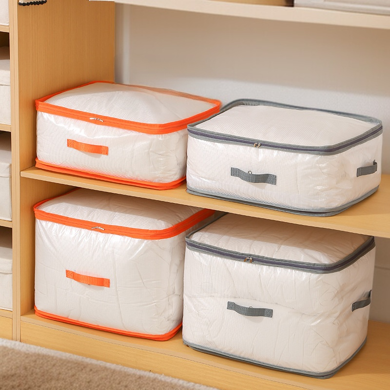 Home Portable Large Capacity Visual Transparent Clip Mesh Clothes Organizer