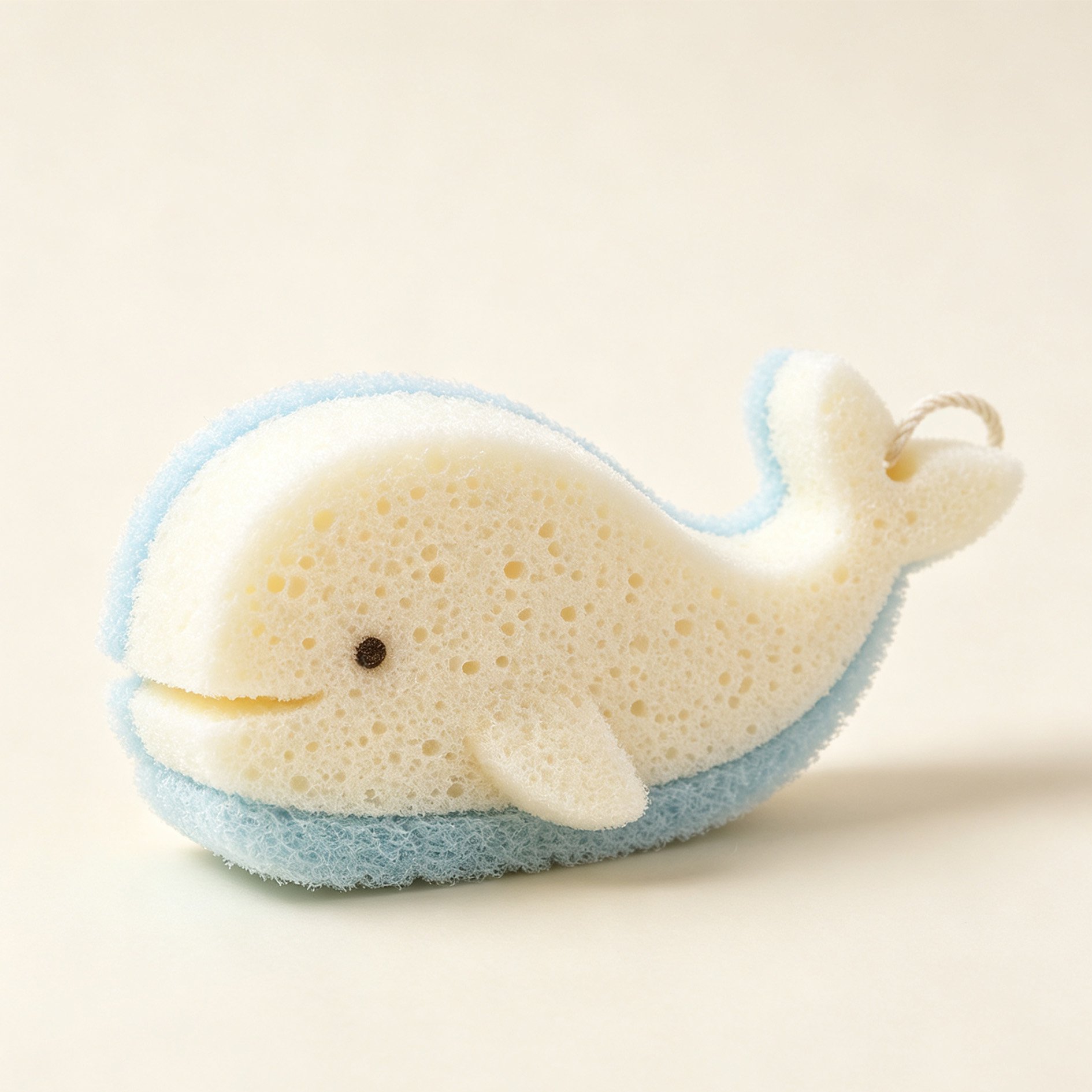 かわいいクジラデザインのバススポンジ