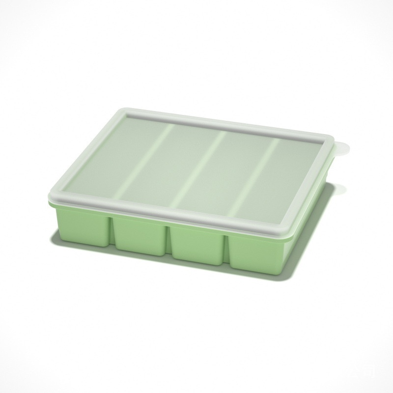 Household 4-Grid Ice Cube Tray with Lid