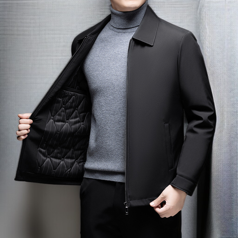 남성 겨울용 다운 위드 플리스 재킷