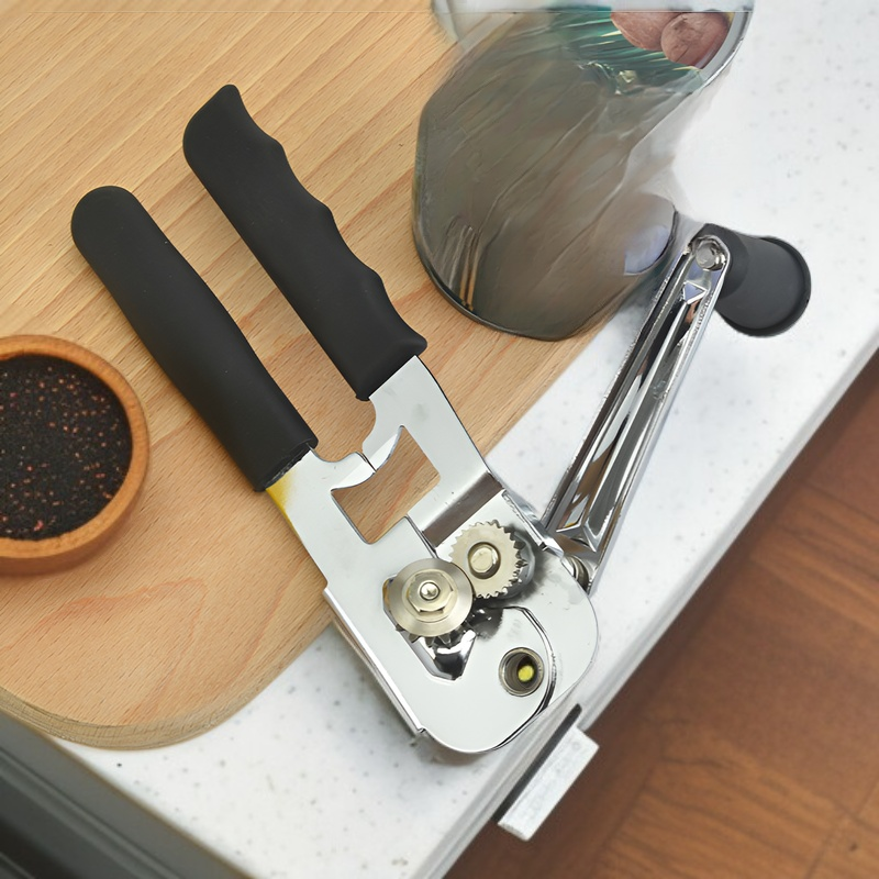 فتاحة علب يدوية للمطبخ، أداة فتح العلب الآمنة