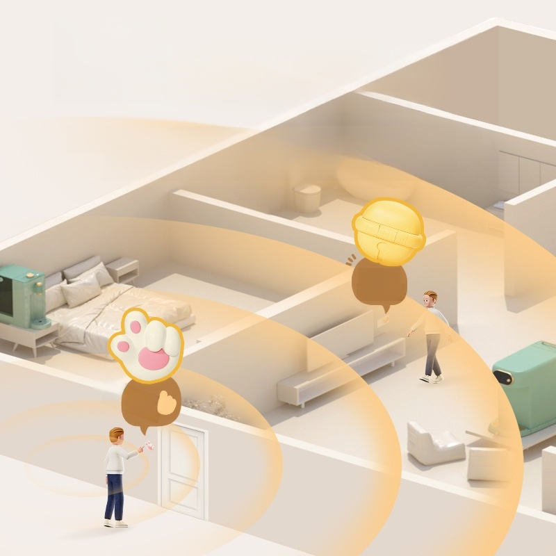 Timbre con estampado de pata de gato