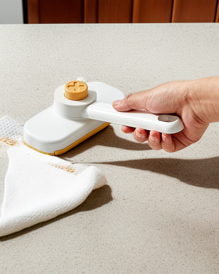 손세탁 클립이 달린 청소 브러쉬 디테일