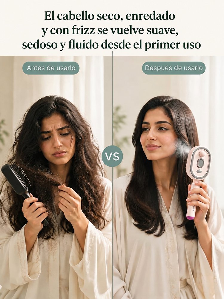 ¡Peine multifuncional con aceite esencial de luz roja!