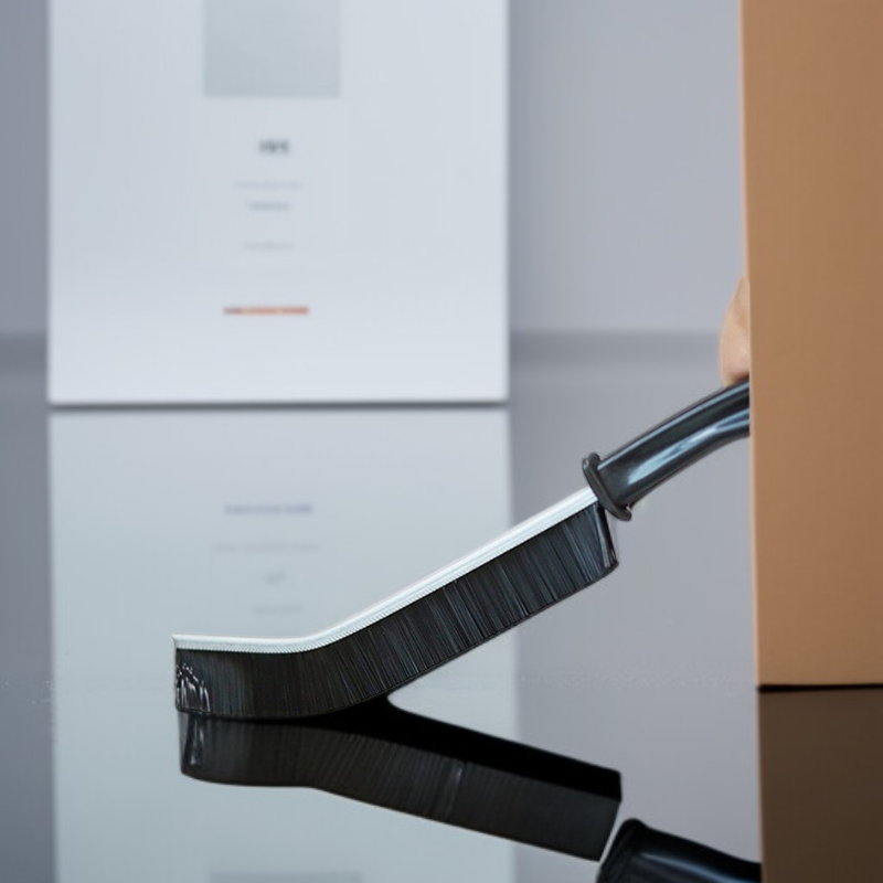 家庭用隙間掃除ブラシ 多目的ロングブラシ グレーの隙間ブラシ 窓溝清掃用具