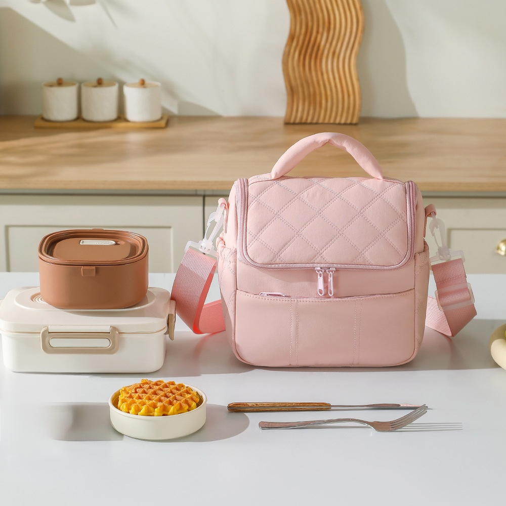 กระเป๋าใส่อาหารกลางวันแบบพกพากันน้ำและเก็บความร้อนดีไซน์ทันสมัย