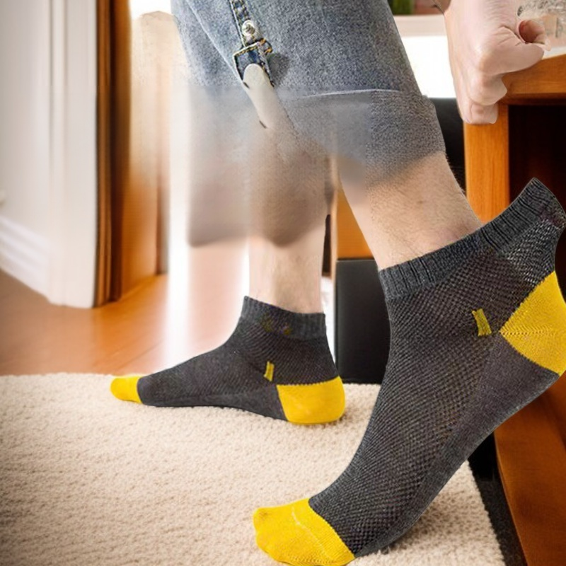 高伸縮メッシュ通気性薄手ソックス