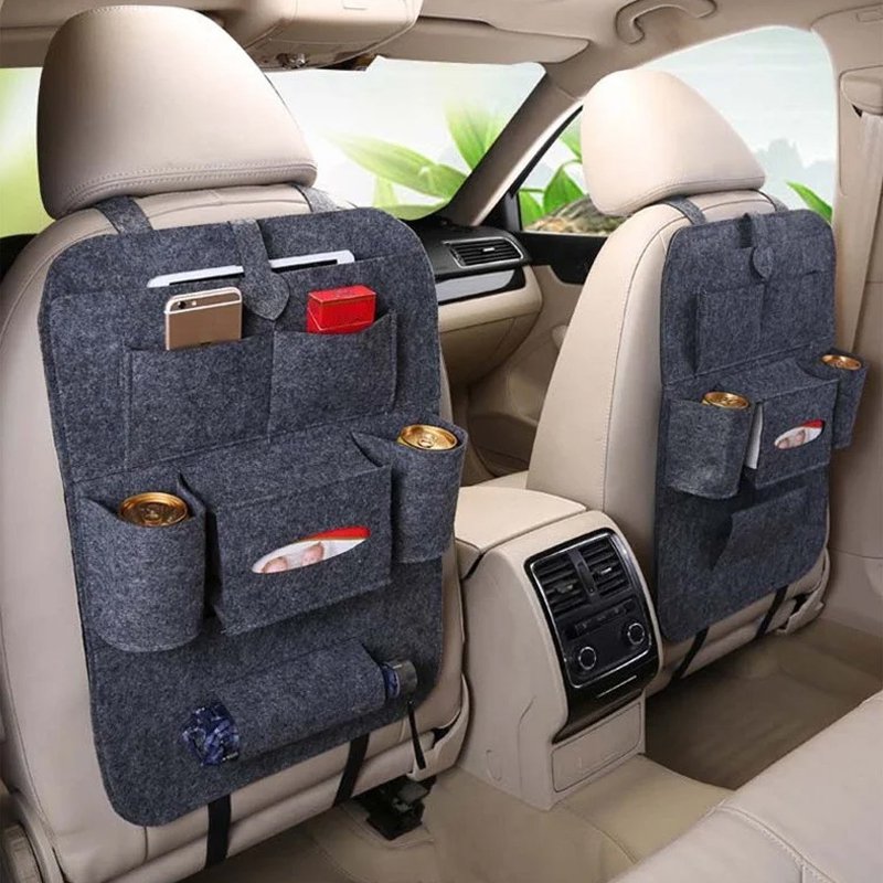 Multi functional car rear seat storage bag storage bag