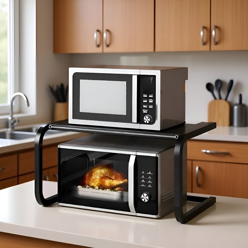 استخدام عملي لرف الميكروويف في المطبخ