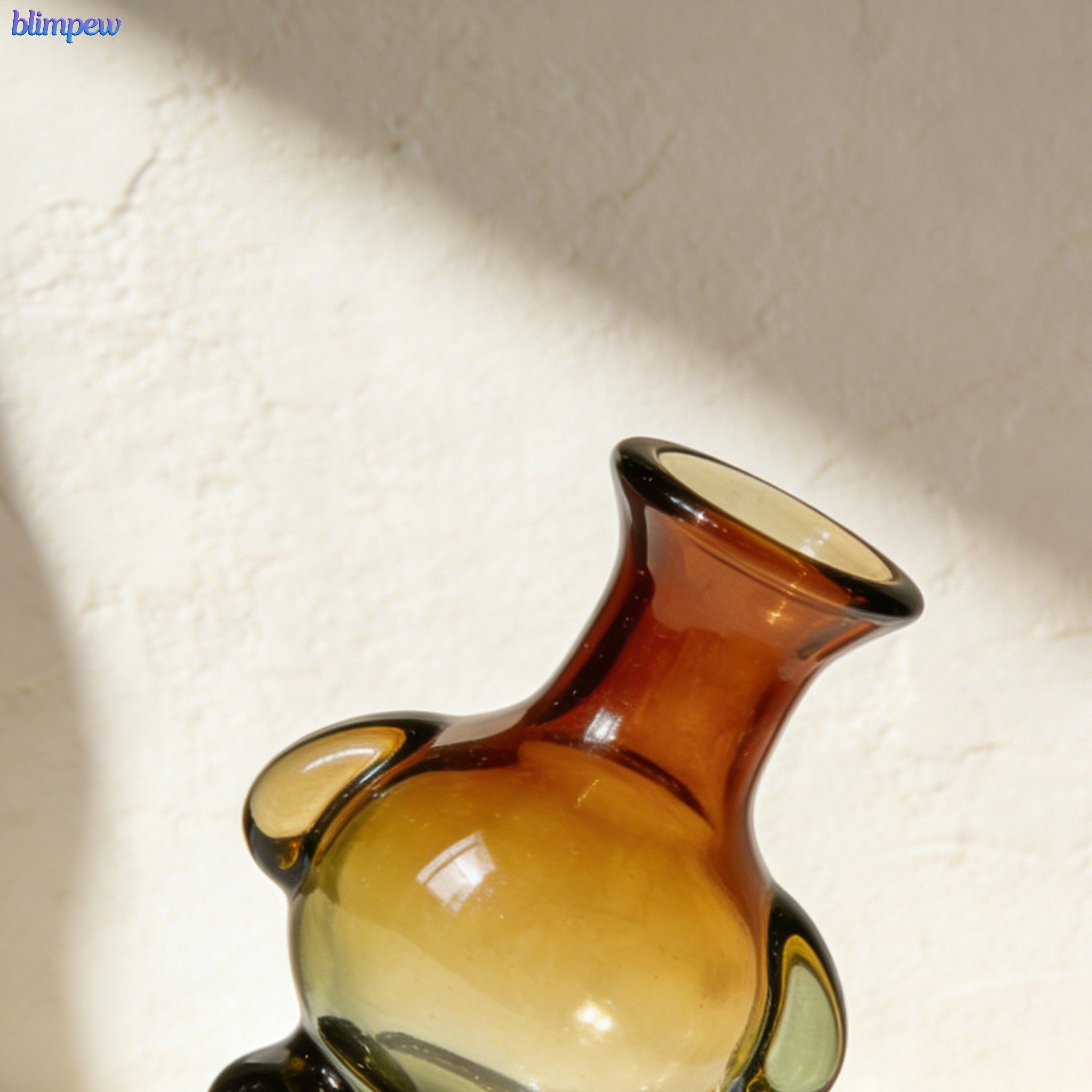 Irregularly shaped glass vases (3 pieces)