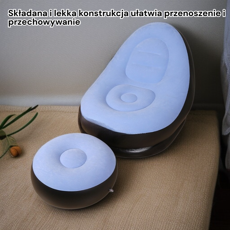 Przenośny, pogrubiony, nadmuchiwany fotel sofowy