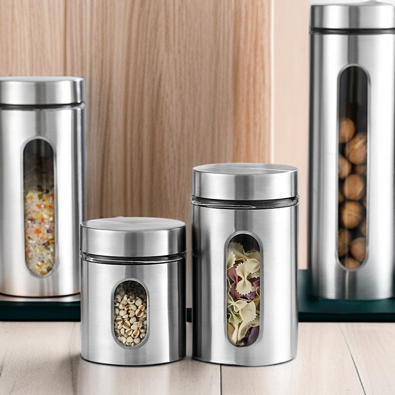 キッチンステンレス五穀雑穀収納タンク