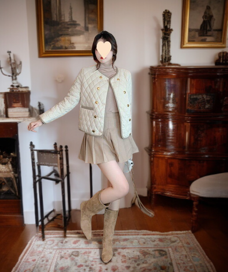 여성 기질 쇼트 패딩 점퍼 라이트 패딩 점퍼