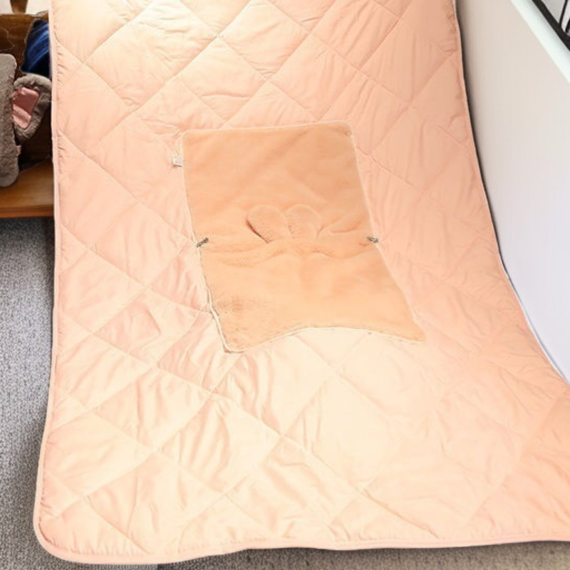 Couverture pliable pour sieste en voiture et coussin de bureau portable