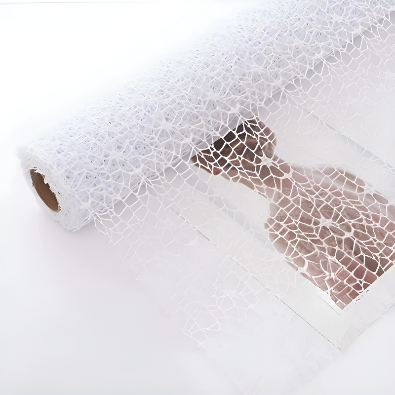 กระดาษตาข่ายโครงกระดูกลายแจ็คการ์ด สำหรับห่อดอกไม้และตกแต่งงานปาร์ตี้