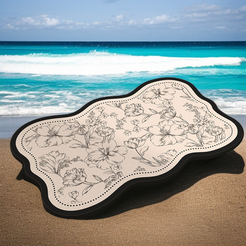 พรมปูพื้นห้องน้ำแบบเรียบง่าย ดูดซับโคลนไดอะตอม แห้งเร็ว