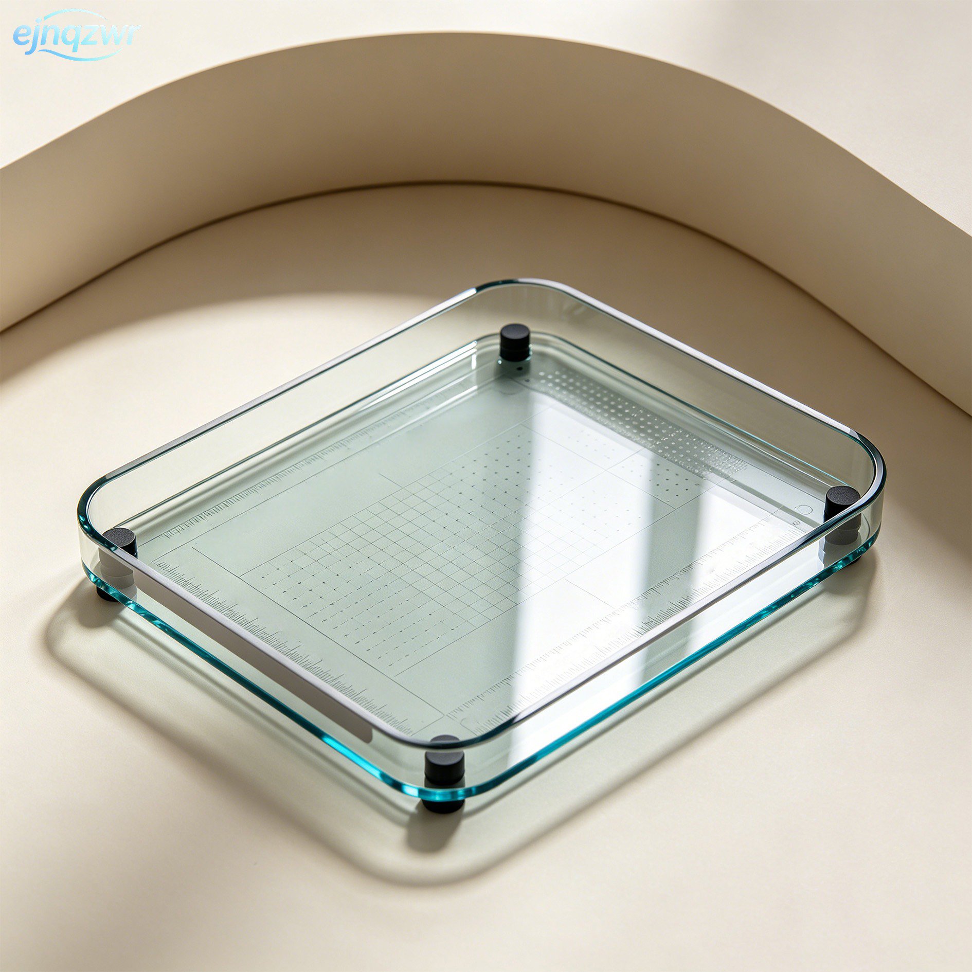 Dokumentenablage aus gehärtetem Glas