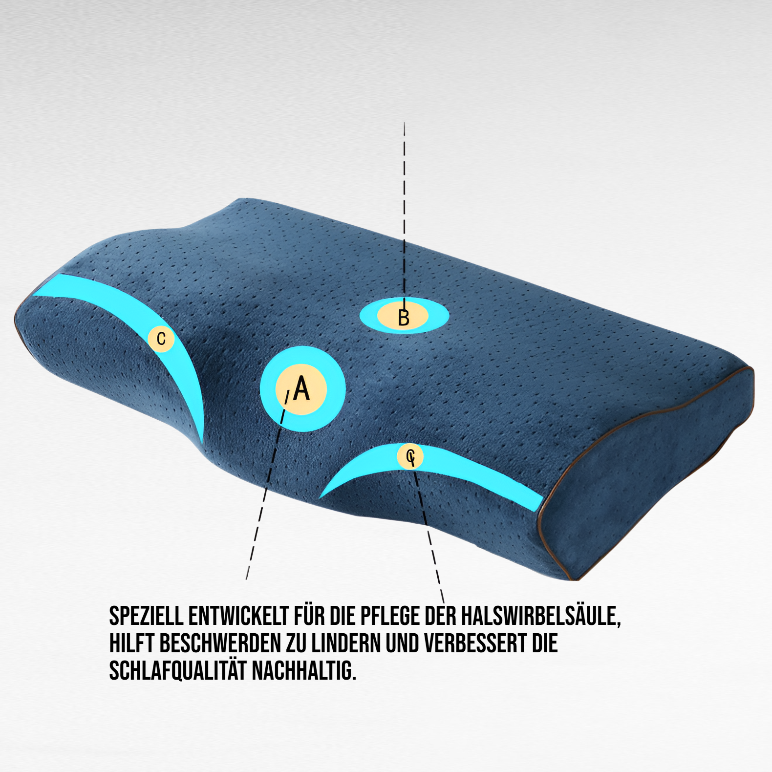 Schlafhilfe-Kissen mit Schmetterlingsform, Nackenpflege und Memory-Foam-Kern