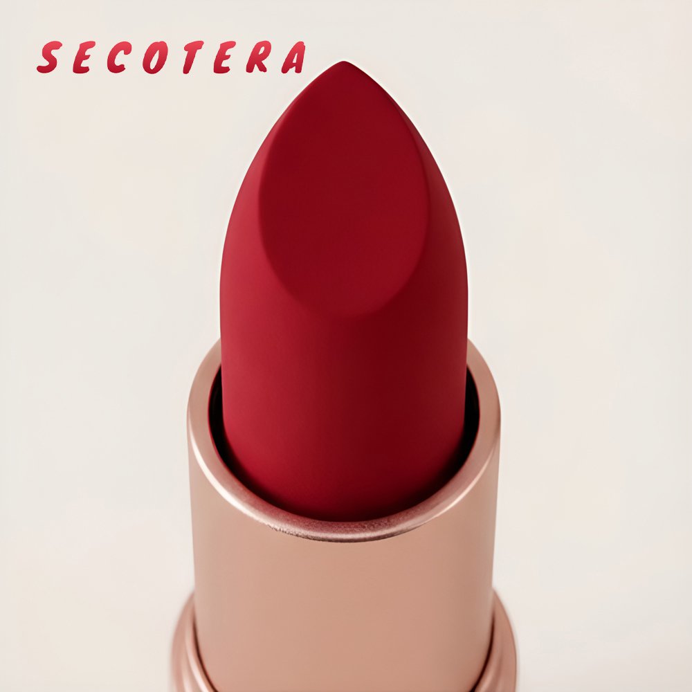 ตัวอย่างสีลิปสติกเนื้อแมทกำมะหยี่บนริมฝีปาก