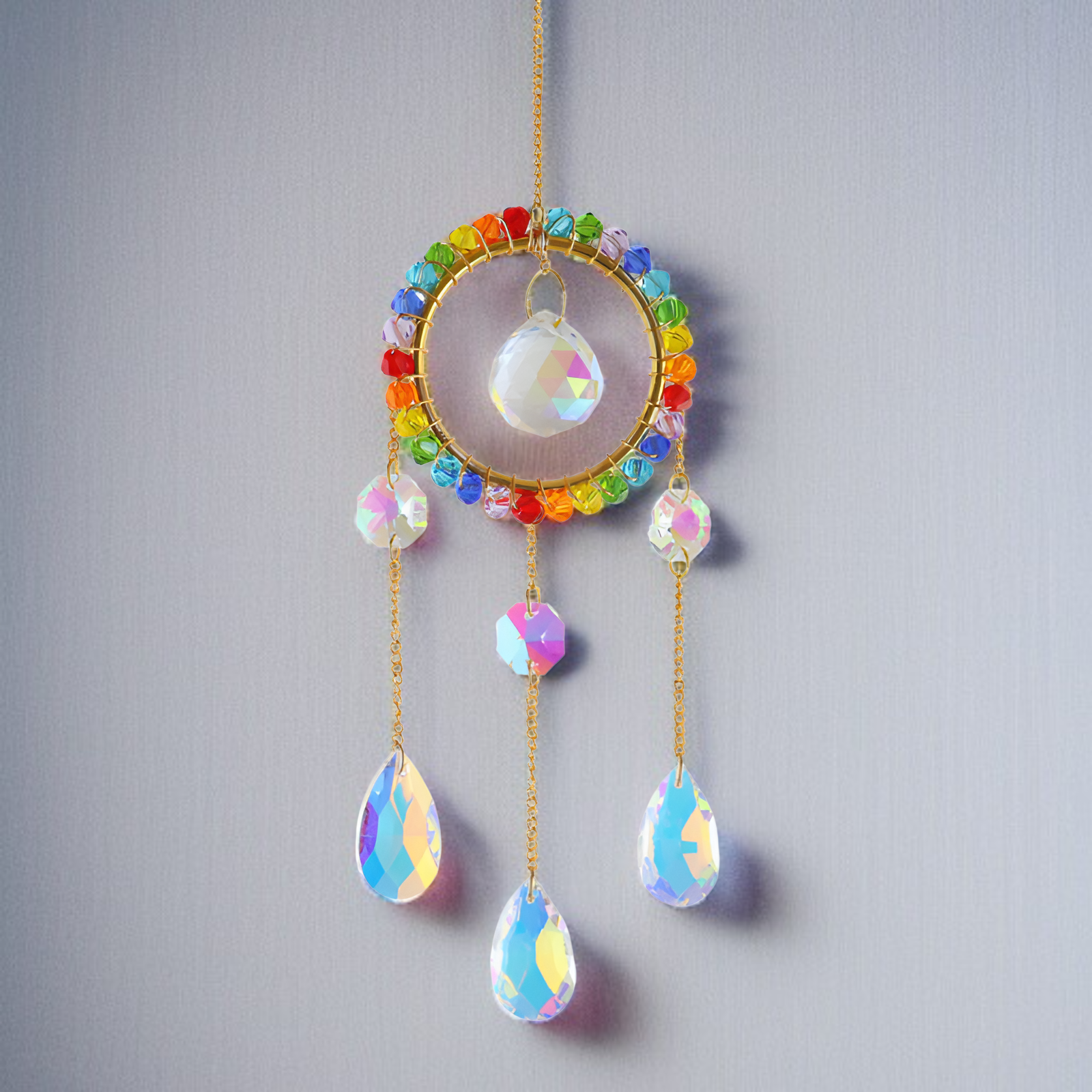 수정 무지개 포몽망 걸이