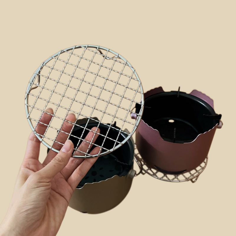 Mini parrilla de carbón portátil para exteriores