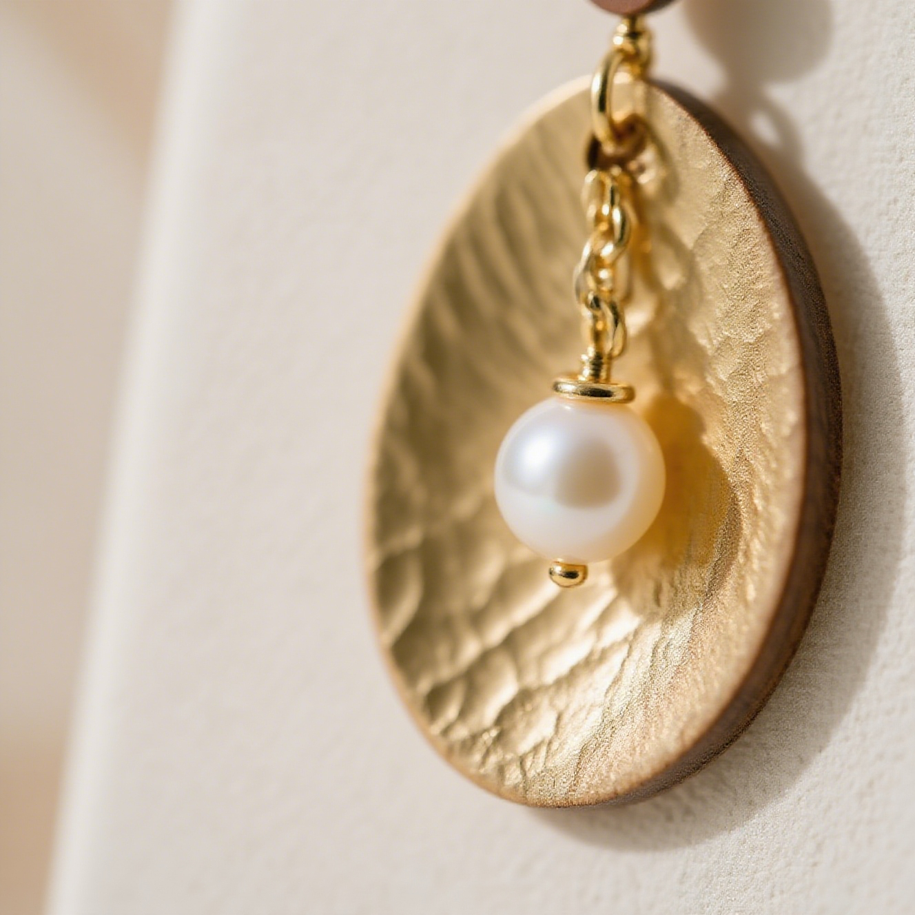 Pendientes de circón con perla natural de agua dulce