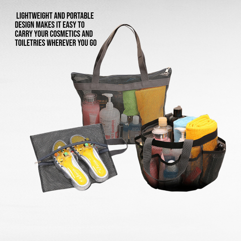 Portable Mesh Cosmetic Storage Basket