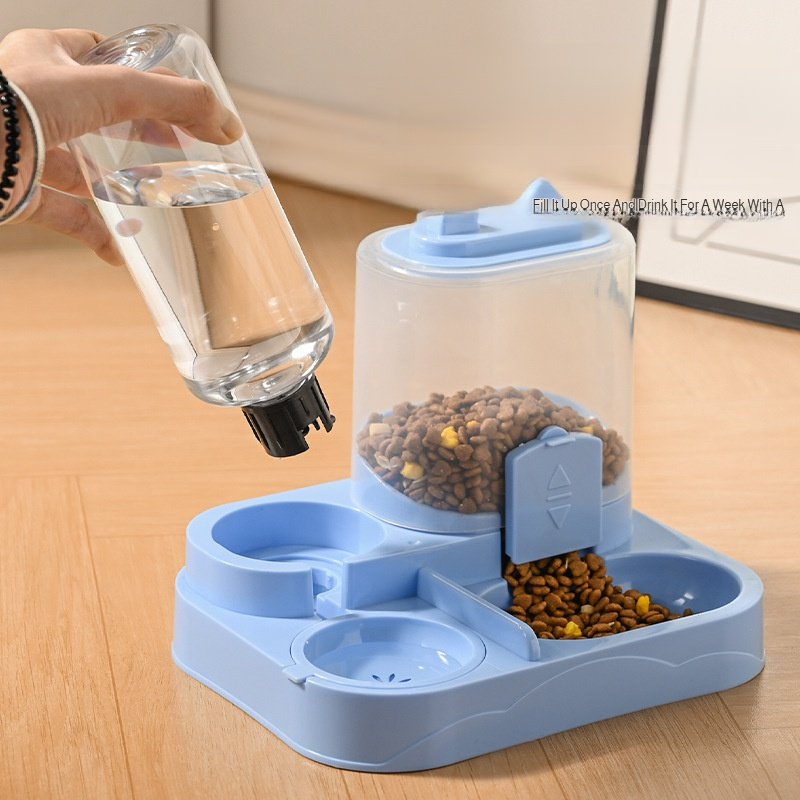 반려동물 급수기 고양이 사료 그릇 다기능 접이식 야외용