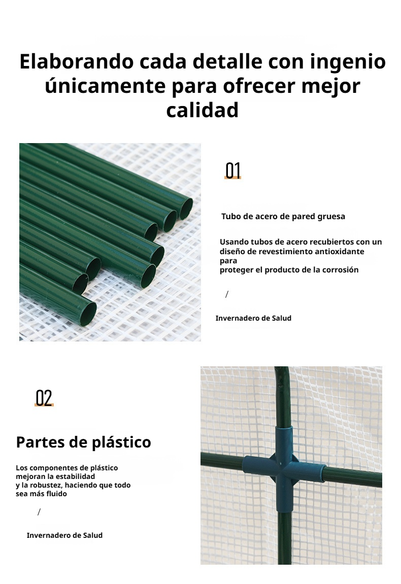 Detalle de la cubierta protectora contra heladas