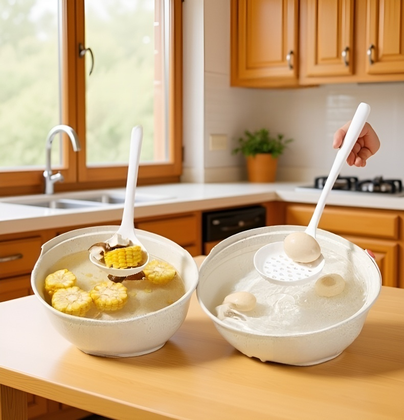 냄비와 팬에 긁힘 없는 실리콘 주걱