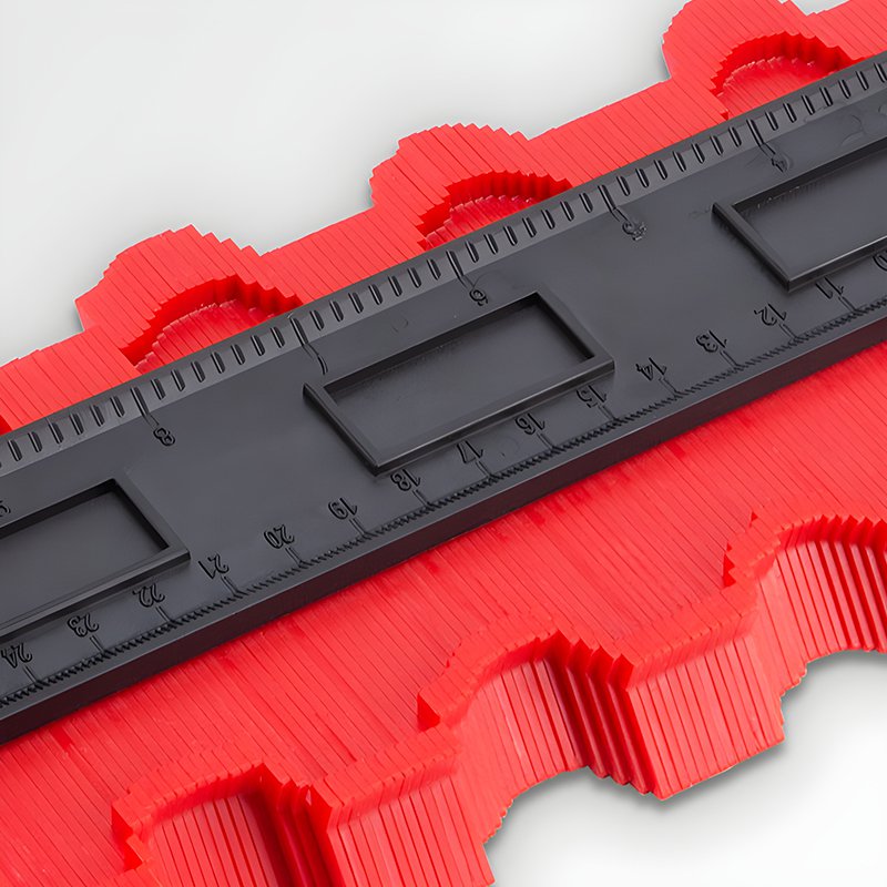 Irregular contour gauge, radian ruler