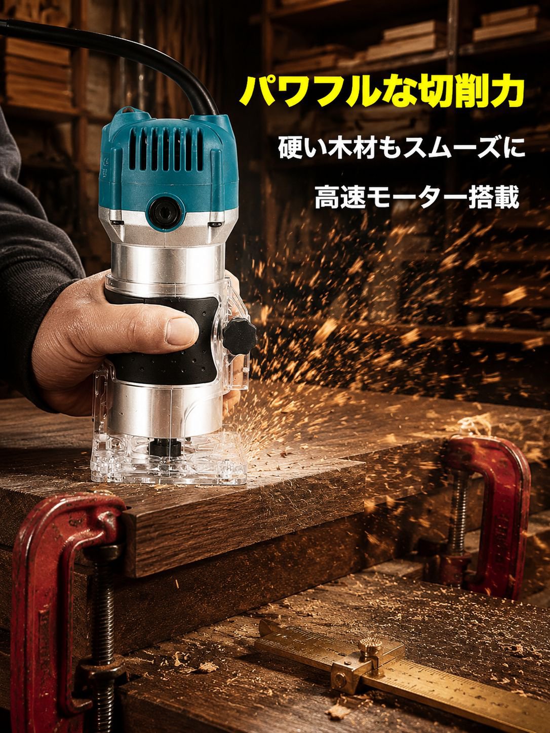 木工専用電動トリマー