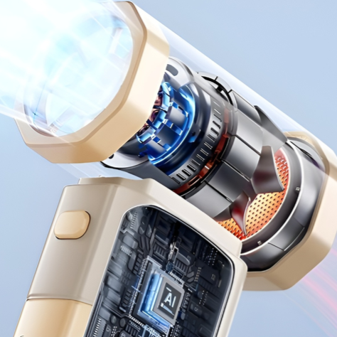 エアダスター ブロワー 超強力高速回転450000r/s 【超小型軽量化256ｇ】電動エアダスター 5段階風量調整 超強力 最大風速65m/s 6000mAh大容量バッテリー 充電式 エアダスター L